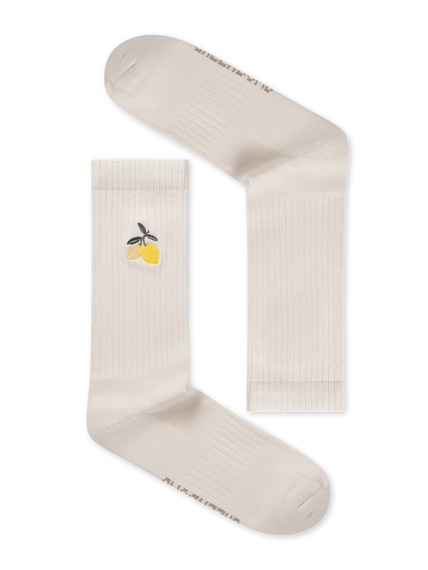 Ecru: Lässige Socken aus Bio-Baumwoll Mix für Unisex [27390]