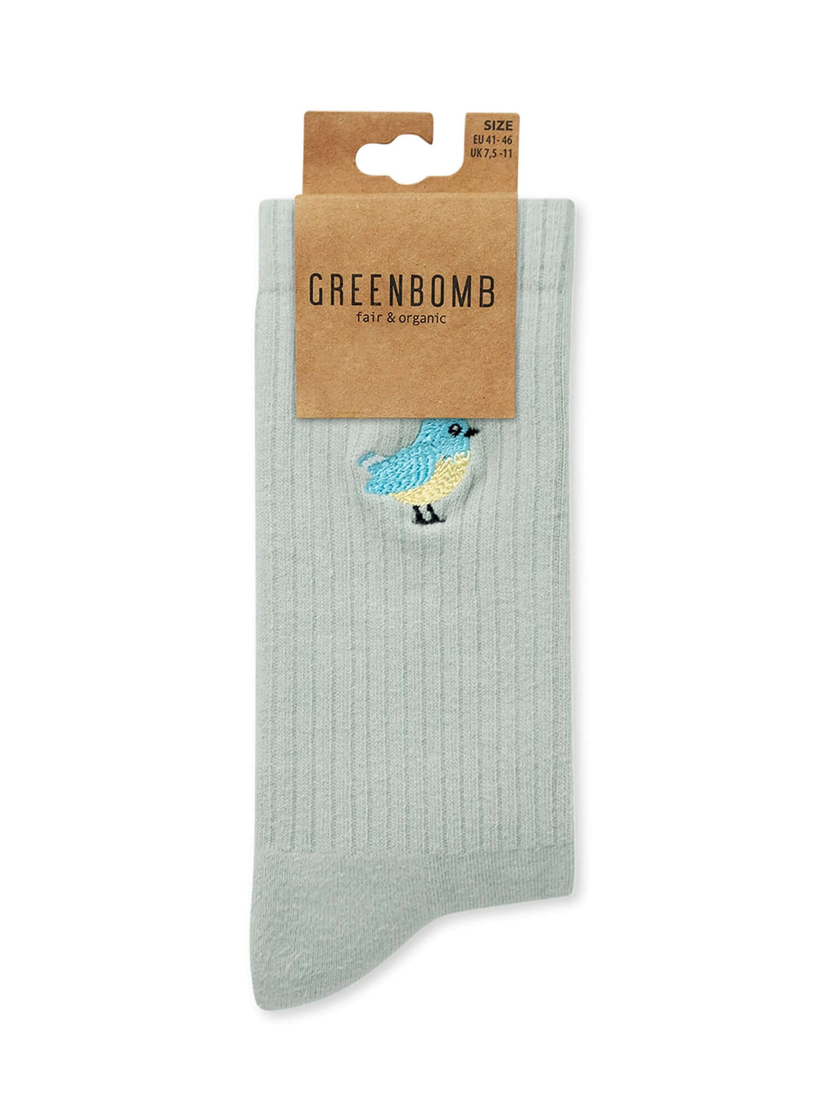 Muted Mint: Lässige Socken aus Bio-Baumwoll Mix für Unisex [27393]