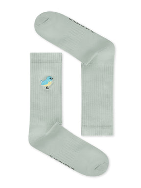 Muted Mint: Lässige Socken aus Bio-Baumwoll Mix für Unisex [27394]
