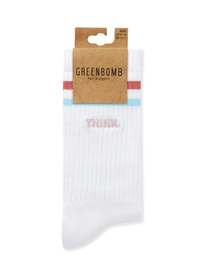 White: Lässige Socken aus Bio-Baumwoll Mix für Unisex [27397]