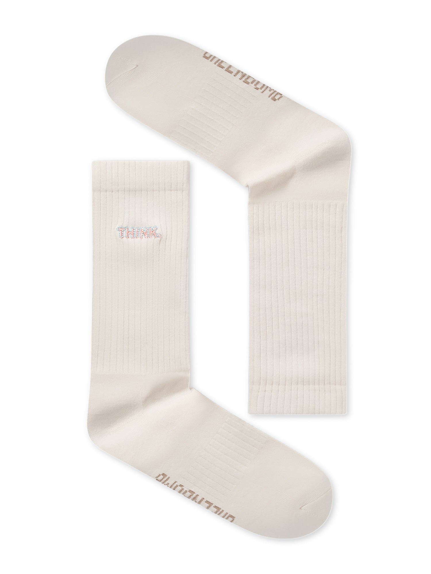 Ecru: Lässige Socken aus Bio-Baumwoll Mix für Unisex [27400]