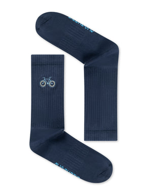 Navy: Lässige Socken aus Bio-Baumwoll Mix für Unisex [27456]