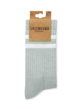 Muted Mint: Lässige Socken aus Bio-Baumwoll Mix für Unisex [27465]