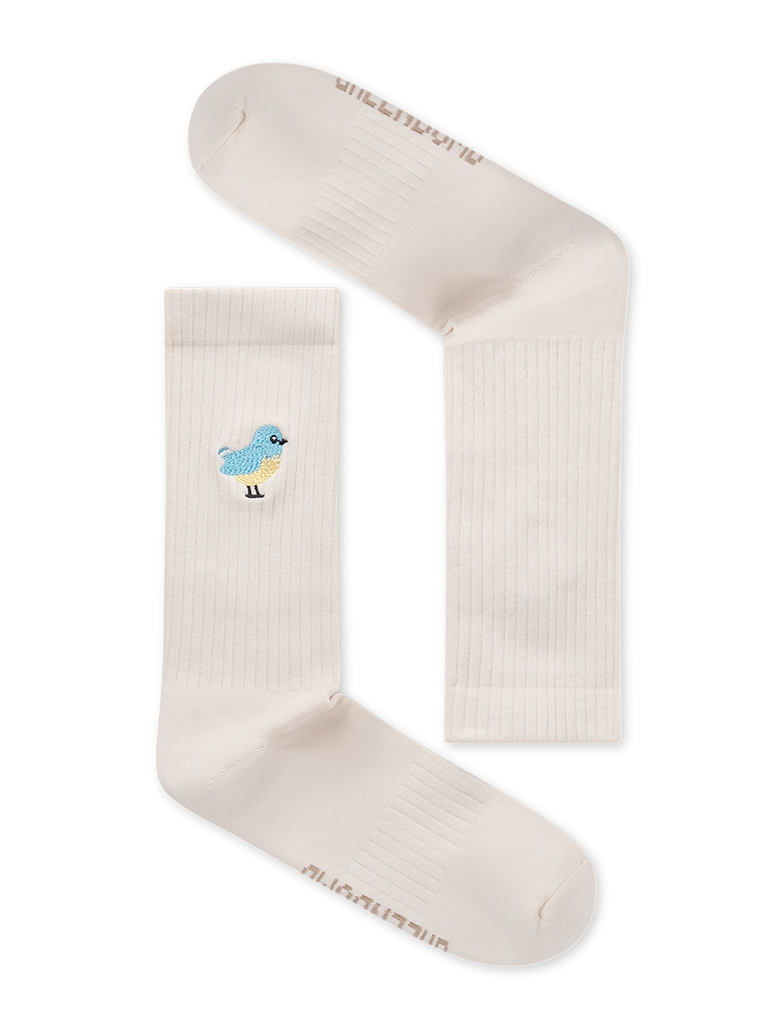 Ecru: Lässige Socken aus Bio-Baumwoll Mix für Unisex [27484]