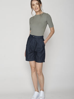 Light Olive: Sportliches Longsleeve aus LENZING™ TENCEL™ Mix für Damen [27589]