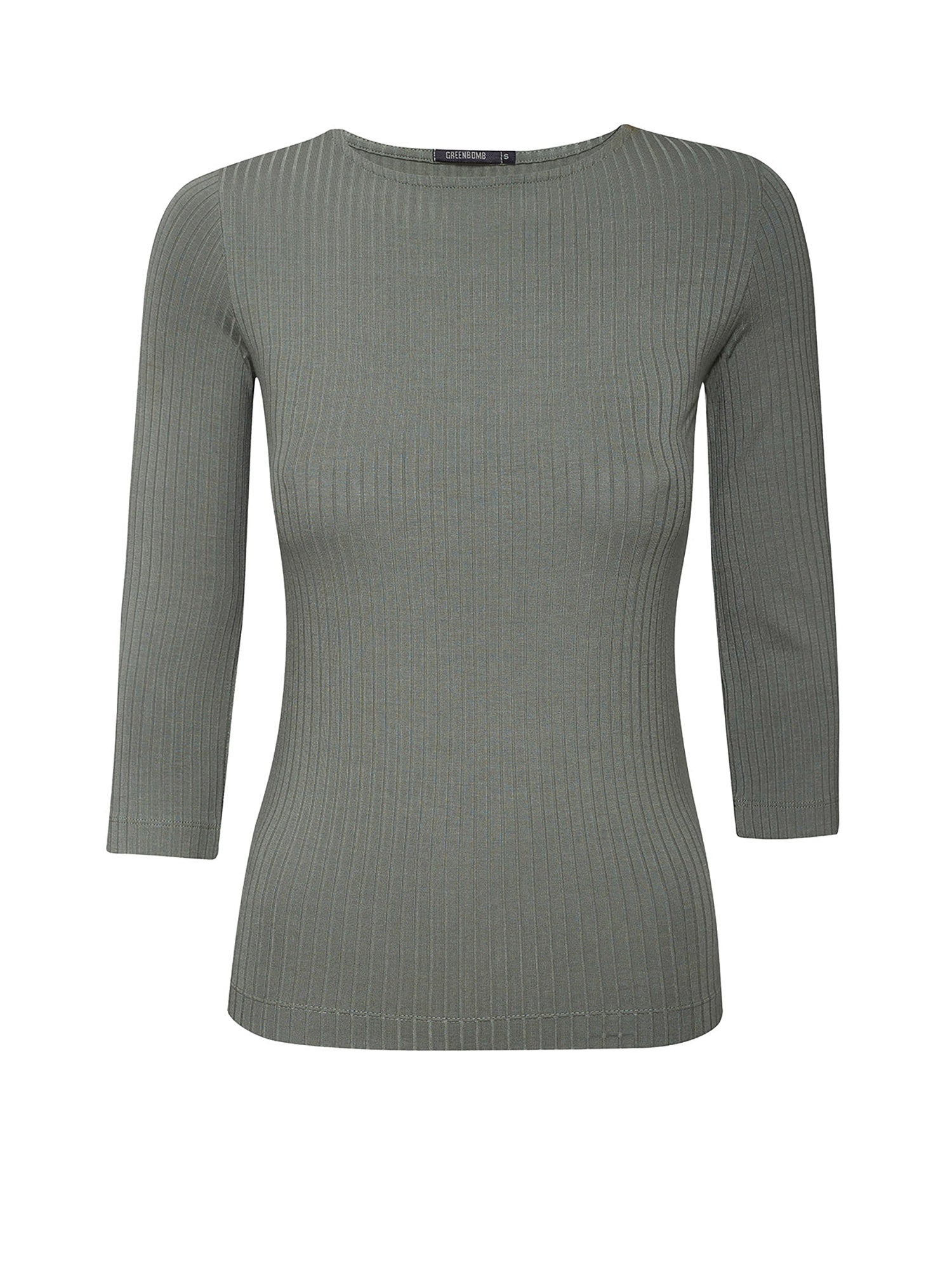 Light Olive: Sportliches Longsleeve aus LENZING™ TENCEL™ Mix für Damen [27592]