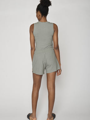 Light Olive: Lässige Hose aus LENZING™ TENCEL™ Mix für Damen [27600]