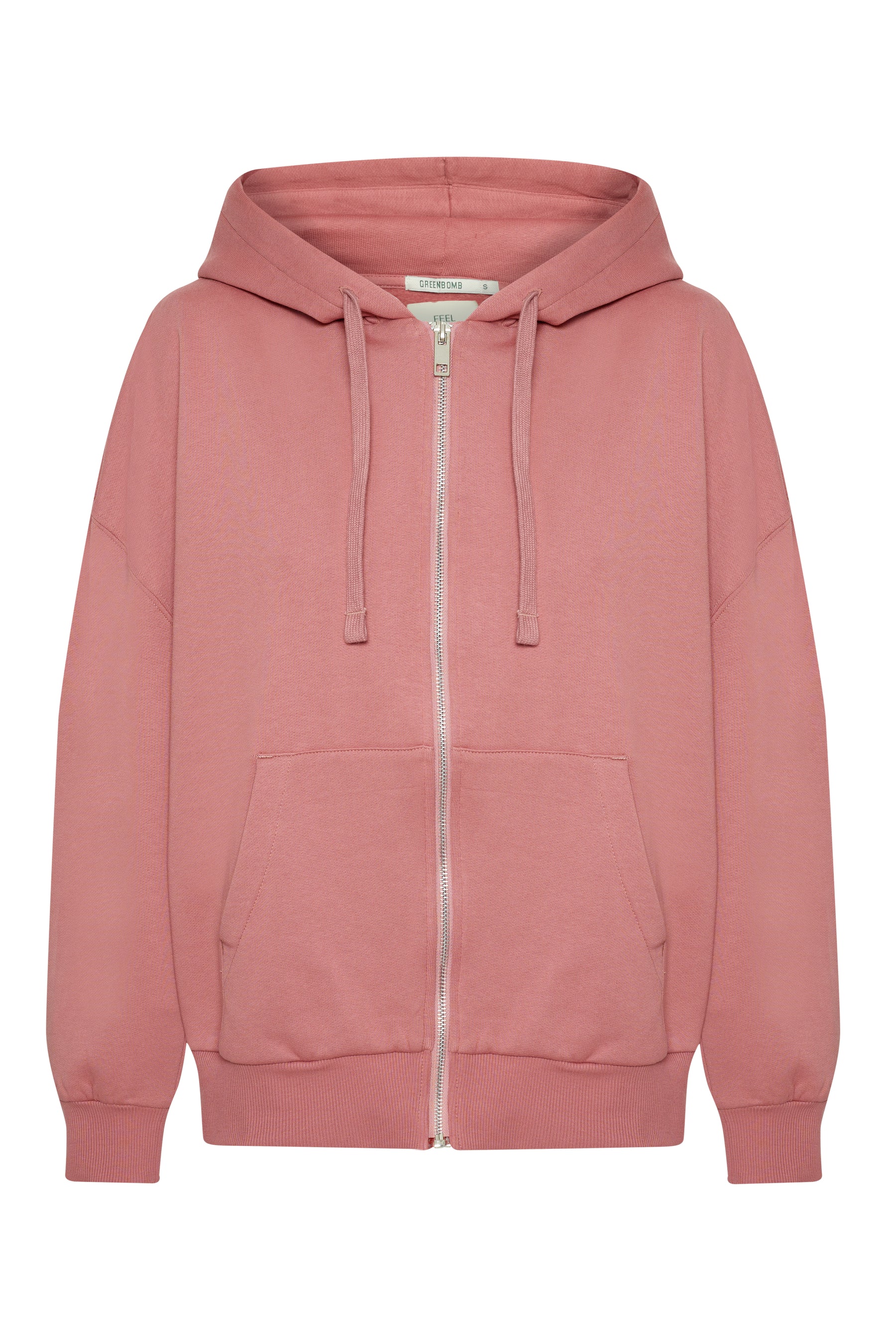 Dark Rose: Lässige Sweatjacke aus Bio-Baumwolle für Damen [27602]