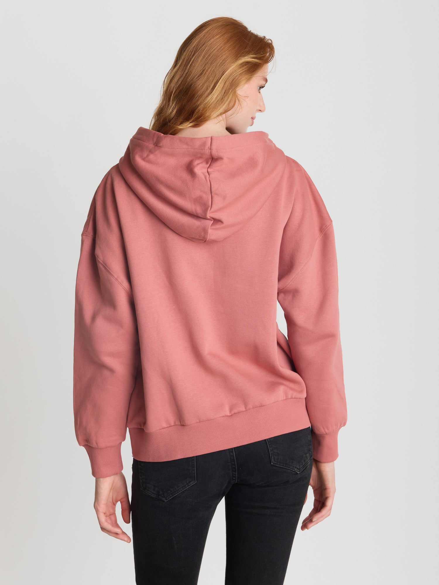 Dark Rose: Lässige Sweatjacke aus Bio-Baumwolle für Damen [27606]
