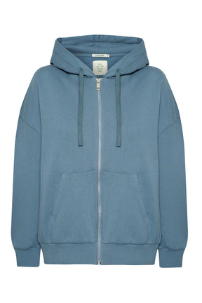 Vintage Blue: Lässige Sweatjacke aus Bio-Baumwolle für Damen [27608]