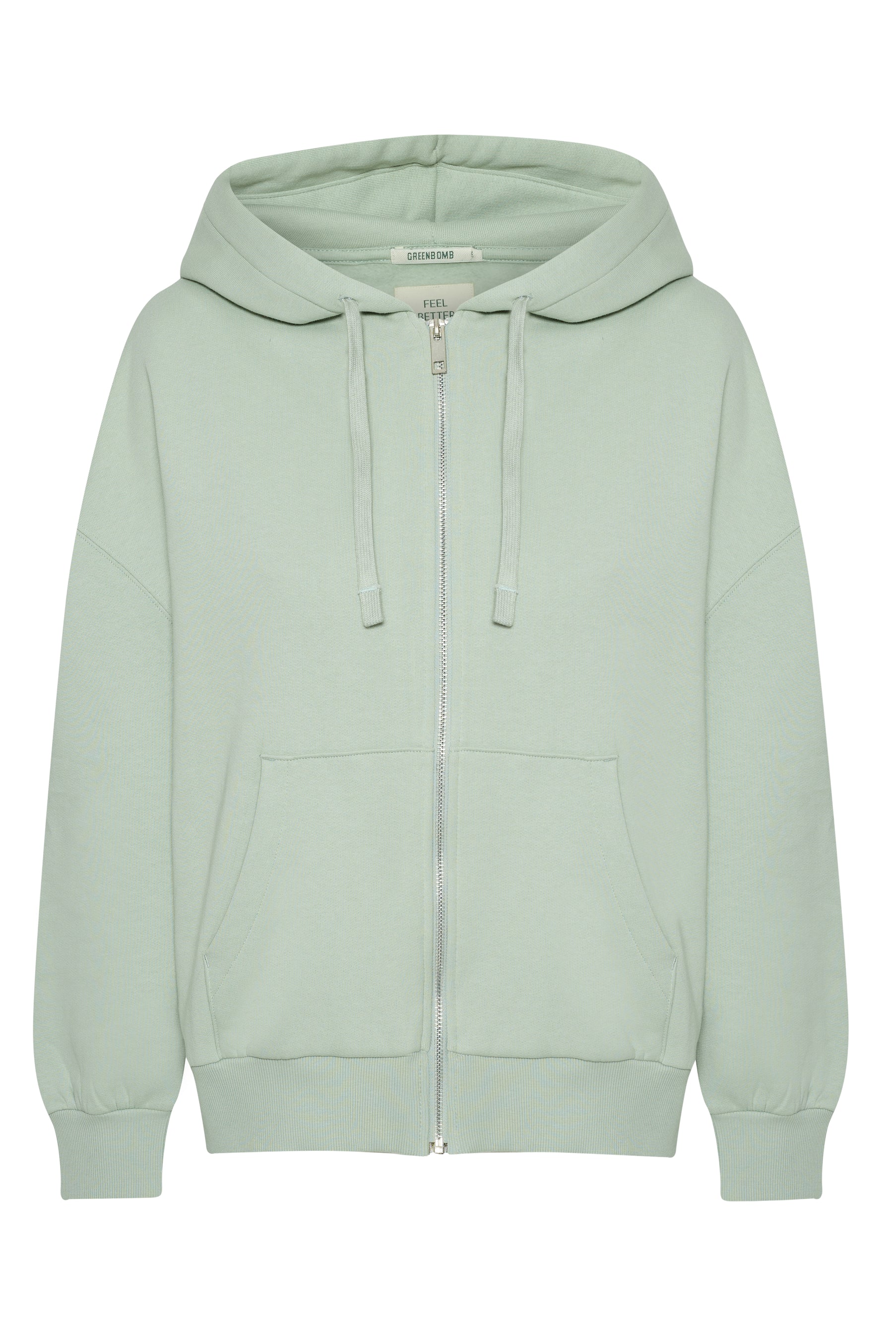 Muted Mint: Lässige Sweatjacke aus Bio-Baumwolle für Damen [27613]
