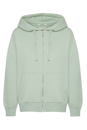 Muted Mint: Lässige Sweatjacke aus Bio-Baumwolle für Damen [27613]