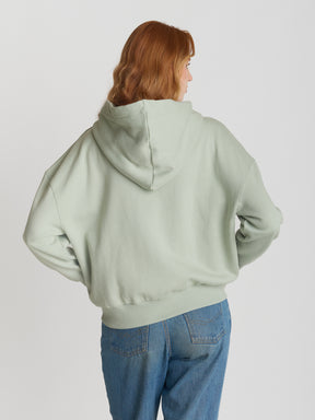 Muted Mint: Lässige Sweatjacke aus Bio-Baumwolle für Damen [27618]