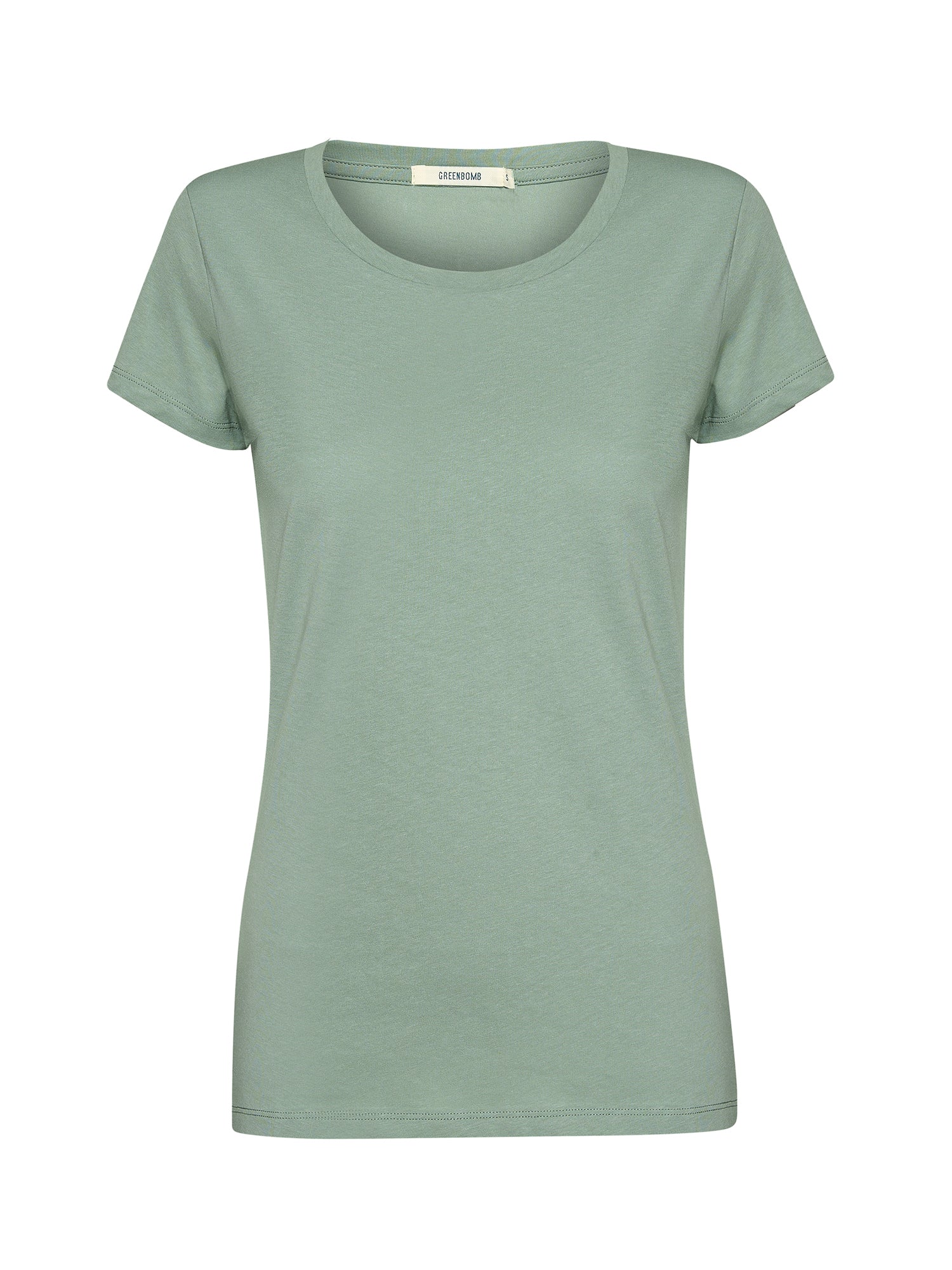 Pale Green: Sportliches T-Shirt aus Bio-Baumwolle für Damen [27636]