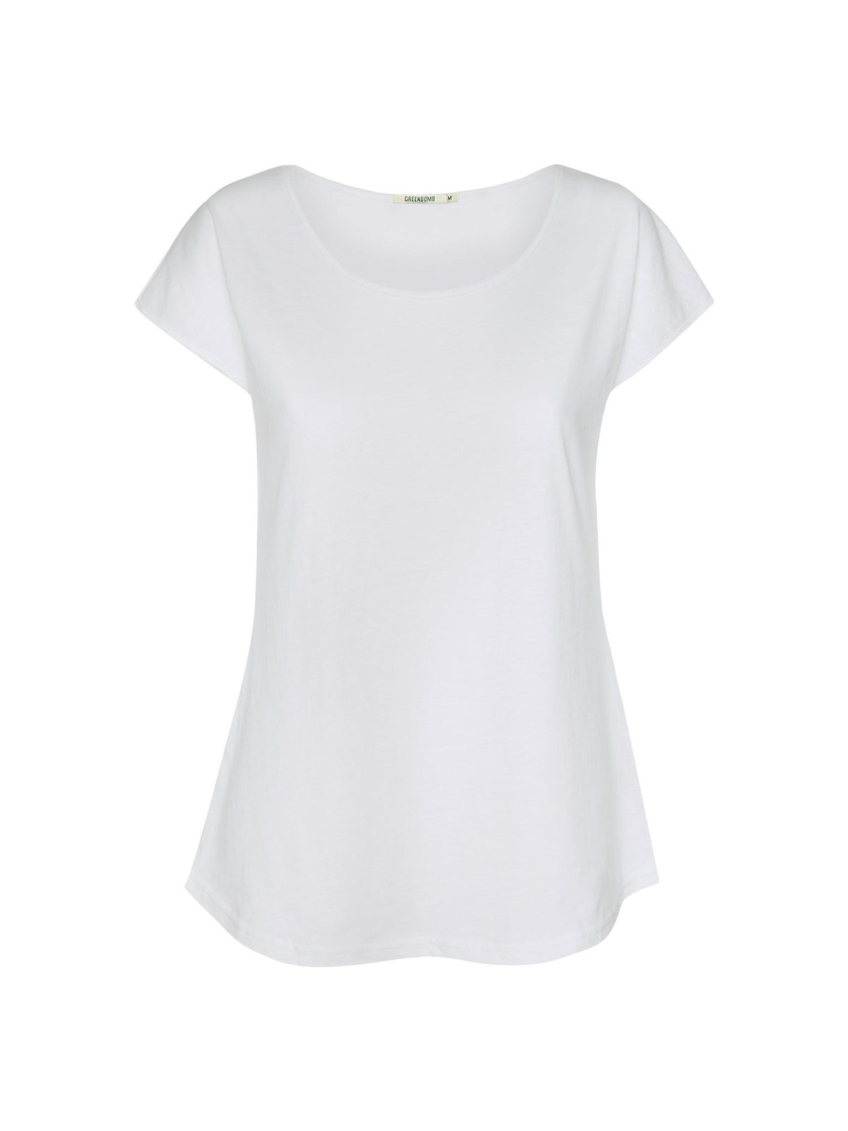 White: Lässiges T-Shirt aus Bio-Baumwolle für Damen [27640]