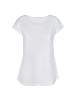White: Lässiges T-Shirt aus Bio-Baumwolle für Damen [27640]