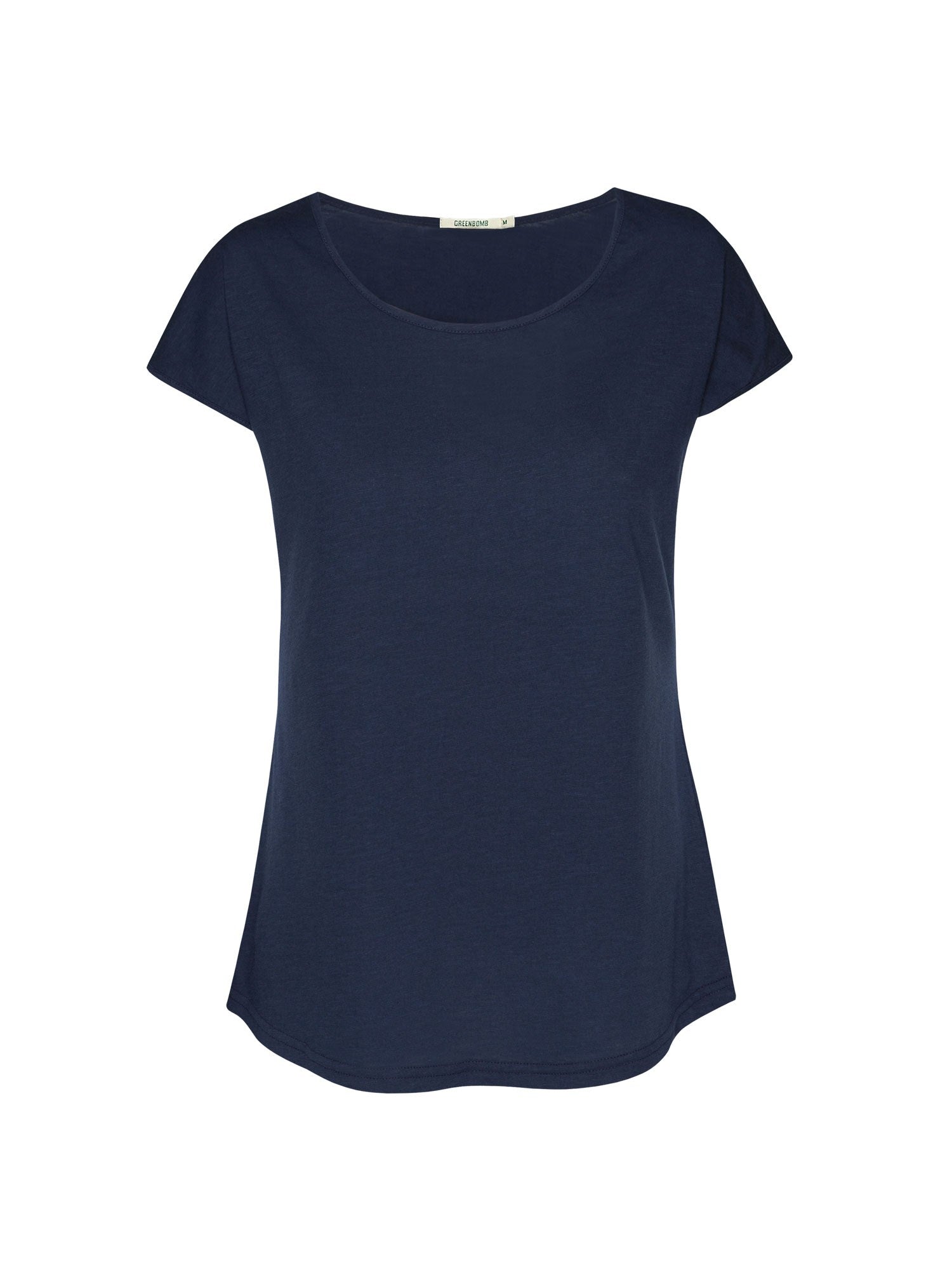 Navy: Lässiges T-Shirt aus Bio-Baumwolle für Damen [27649]