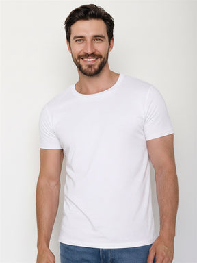 White: Sportliches T-Shirt aus Bio-Baumwolle für Herren [27651]
