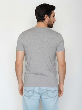 Heather Grey: Sportliches T-Shirt aus Bio-Baumwolle für Herren [27668]