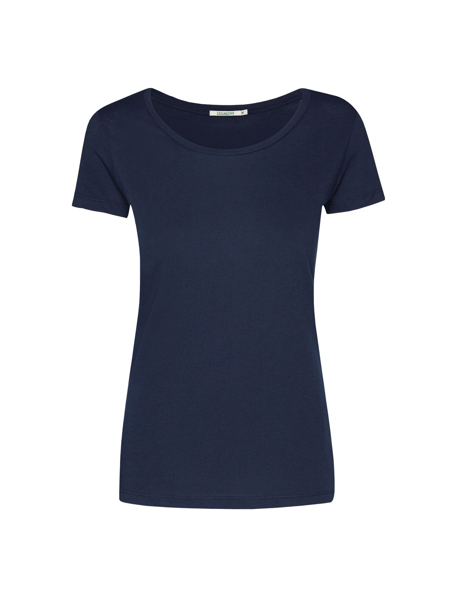 Navy: Sportliches T-Shirt aus Bio-Baumwolle für Damen [27674]