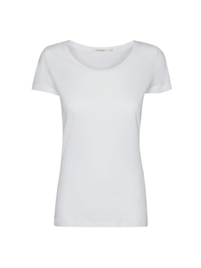 White: Sportliches T-Shirt aus Bio-Baumwolle für Damen [27675]