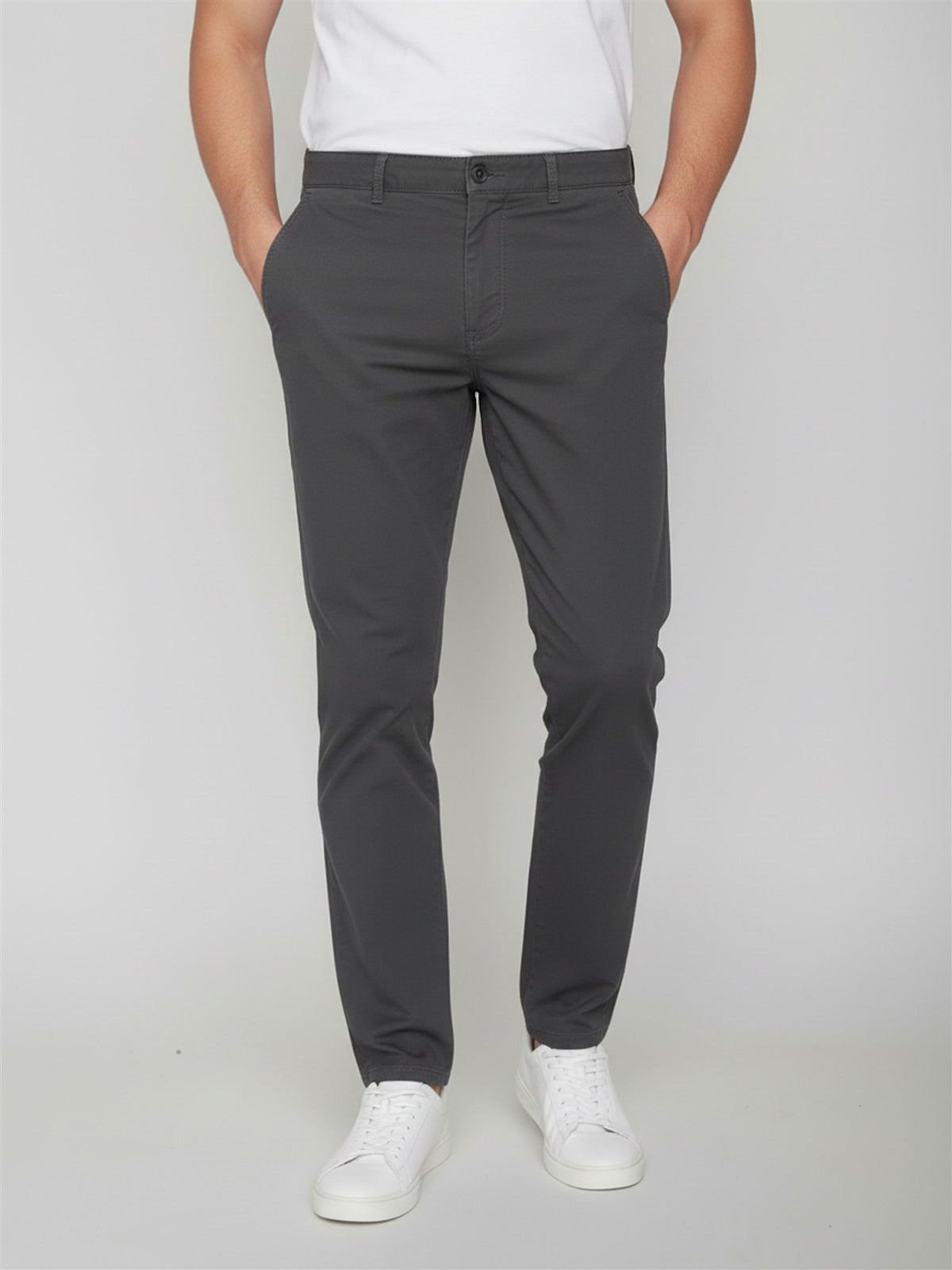 Grey: Gemütliche Chino aus Bio-Baumwoll Mix für Herren [27700]