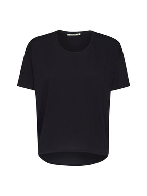 Black: Lässiges T-Shirt aus Bio-Baumwoll-Mix für Damen [27705]