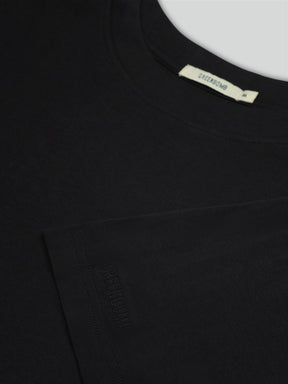 Black: Lässiges Oversize-T-Shirt aus Bio-Baumwolle für Herren [27741]
