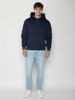 Navy: Gemütlicher Hoodie aus Bio-Baumwolle für Herren [27757]