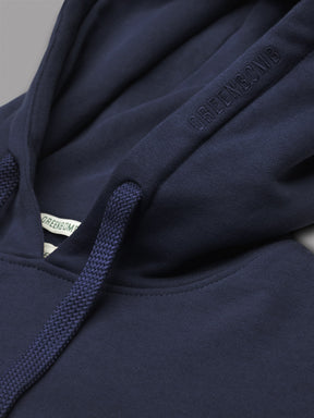 Navy: Gemütlicher Hoodie aus Bio-Baumwolle für Herren [27759]