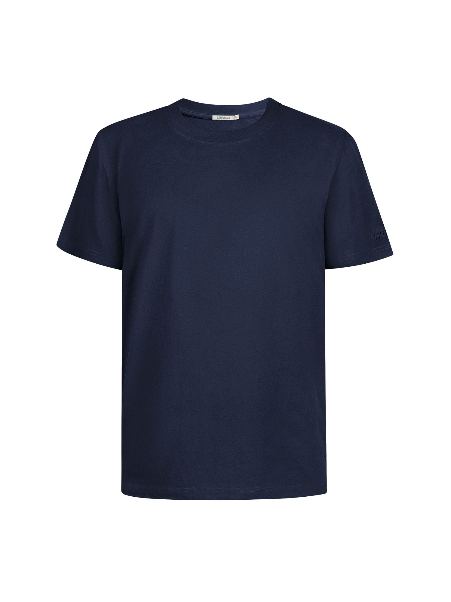 Navy: Lässiges Oversize-T-Shirt aus Bio-Baumwolle für Herren [27766]