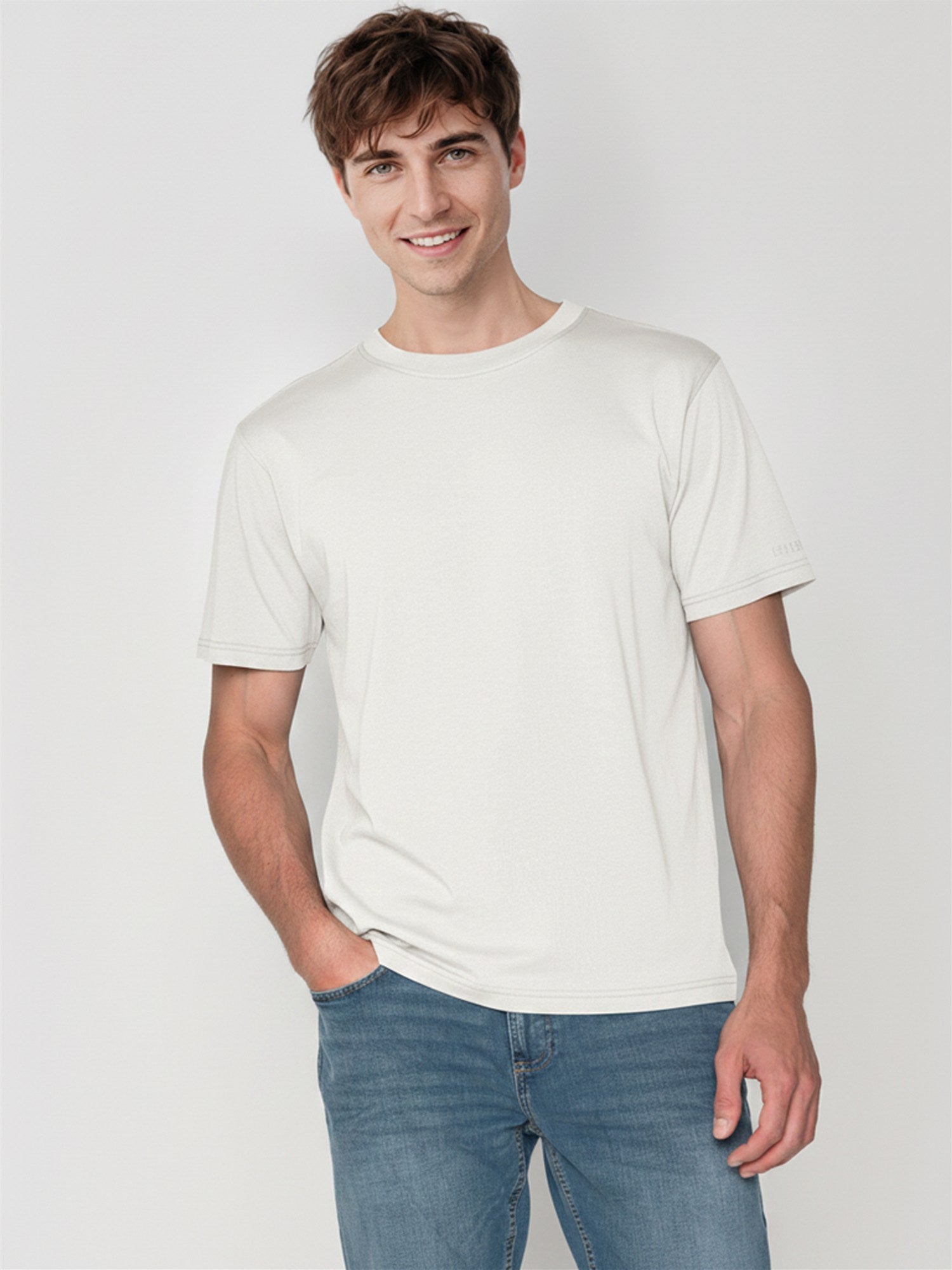 Moonstone: Lässiges Oversize-T-Shirt aus Bio-Baumwolle für Herren [27767]