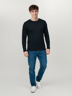 Black: Funktionales Longsleeve aus Merino-Wolle für Herren [27801]