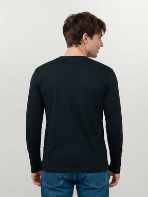 Black: Funktionales Longsleeve aus Merino-Wolle für Herren [27802]