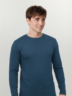 Blue Pine: Funktionales Longsleeve aus Merino-Wolle für Herren [27806]