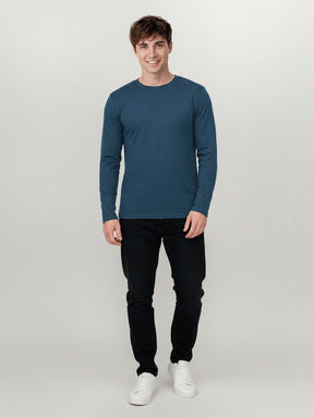 Blue Pine: Funktionales Longsleeve aus Merino-Wolle für Herren [27807]