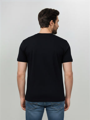 Black: Funktionales T-Shirt aus Merino-Wolle für Herren [27814]