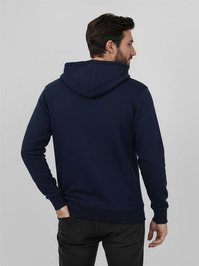 Navy: Lässige Sweatjacke aus Bio-Baumwolle für Herren [27826]