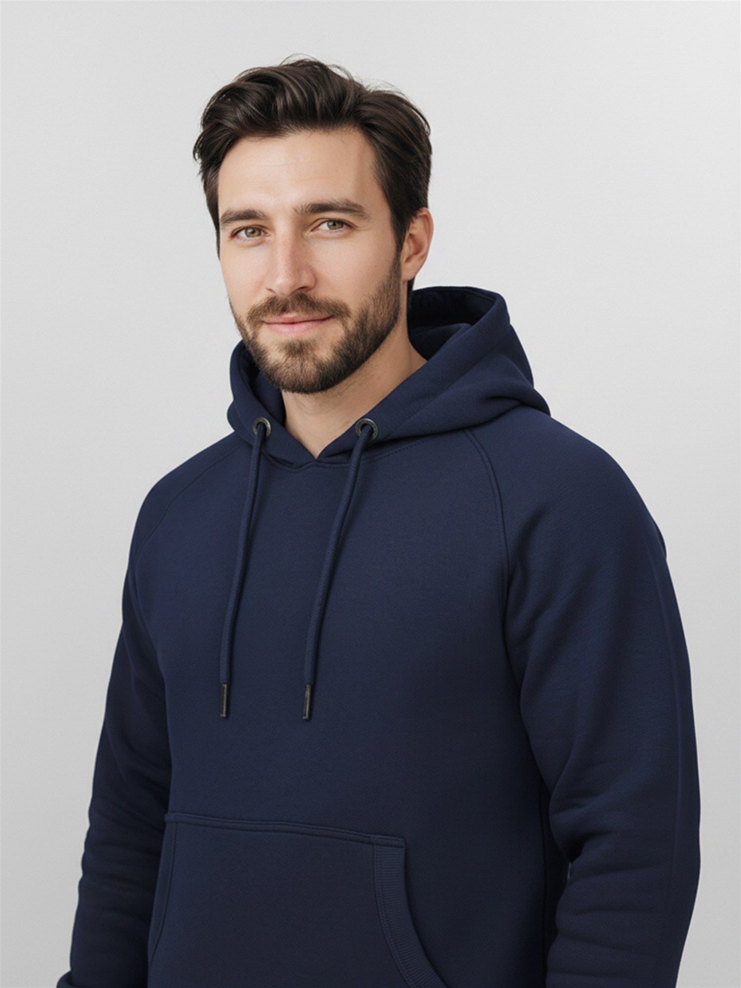 Navy: Hoodie aus Bio-Baumwolle mit Raglan-Arm für Herren [27830]