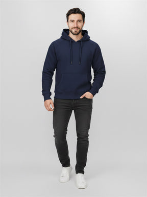 Navy: Hoodie aus Bio-Baumwolle mit Raglan-Arm für Herren [27831]