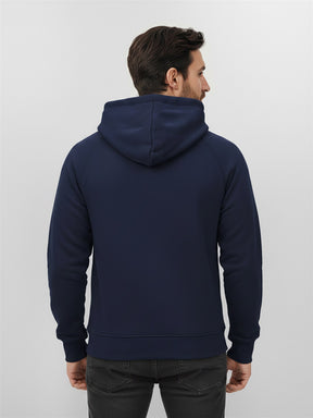 Navy: Hoodie aus Bio-Baumwolle mit Raglan-Arm für Herren [27832]