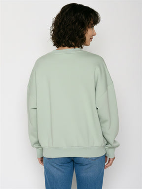 Muted Mint: Lässiges Sweatshirt aus Bio-Baumwolle für Damen [28719]