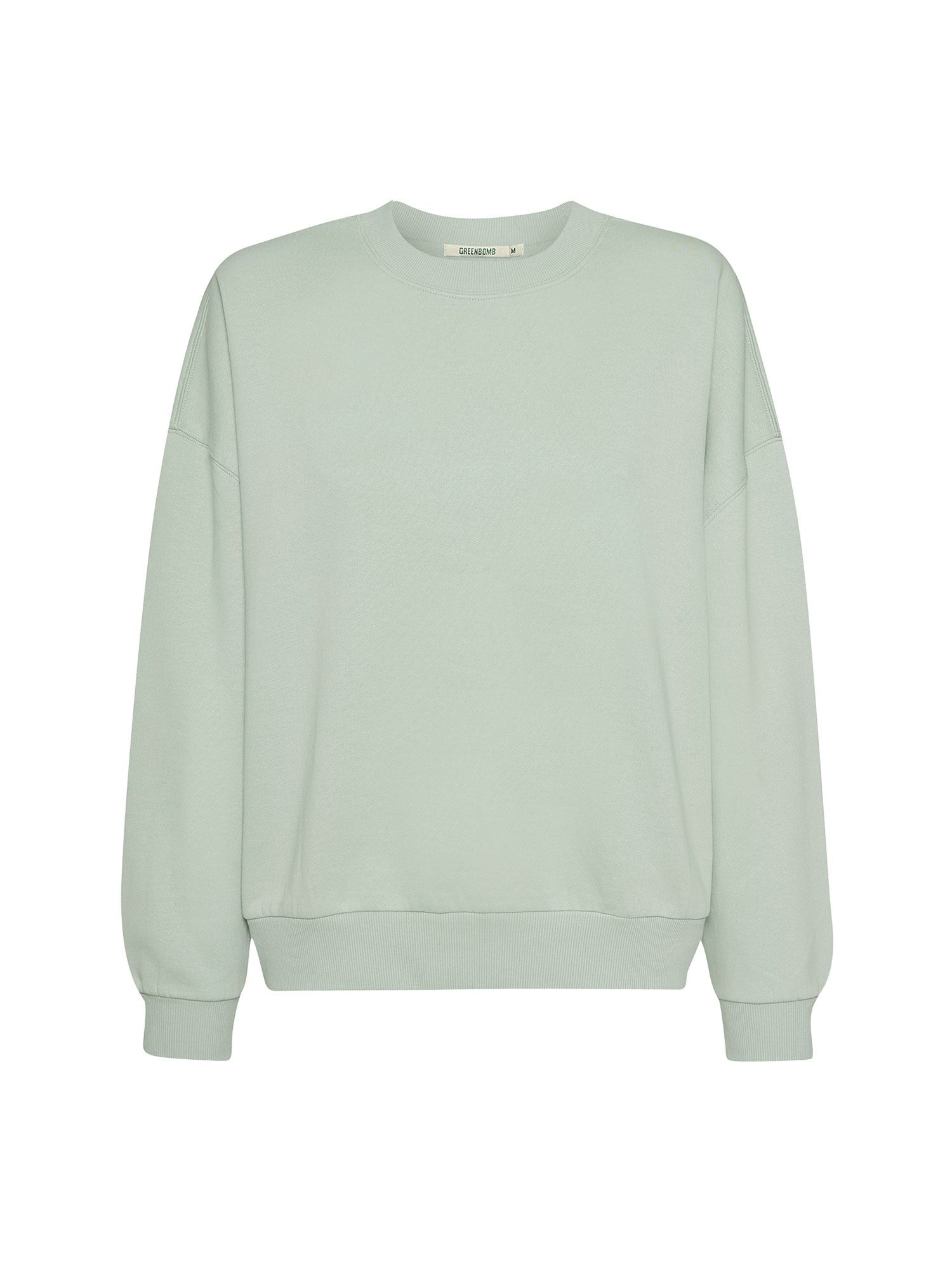 Muted Mint: Lässiges Sweatshirt aus Bio-Baumwolle für Damen [28721]