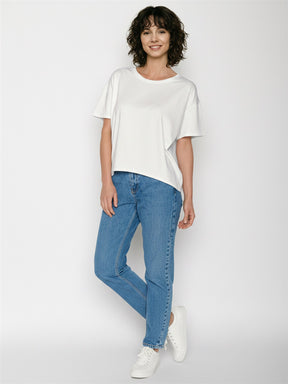 Moonstone: Lässiges T-Shirt aus Bio-Baumwoll-Mix für Damen [28743]