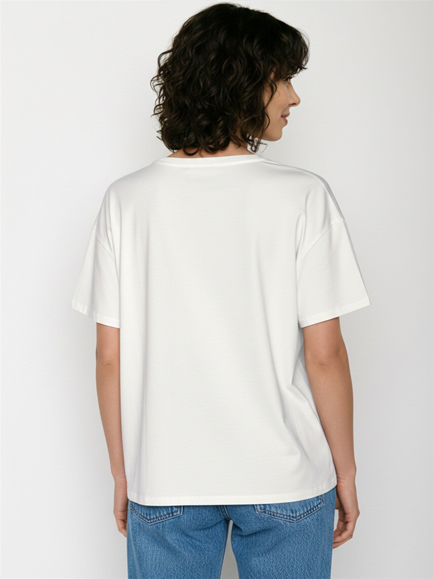 Moonstone: Lässiges T-Shirt aus Bio-Baumwoll-Mix für Damen [28744]