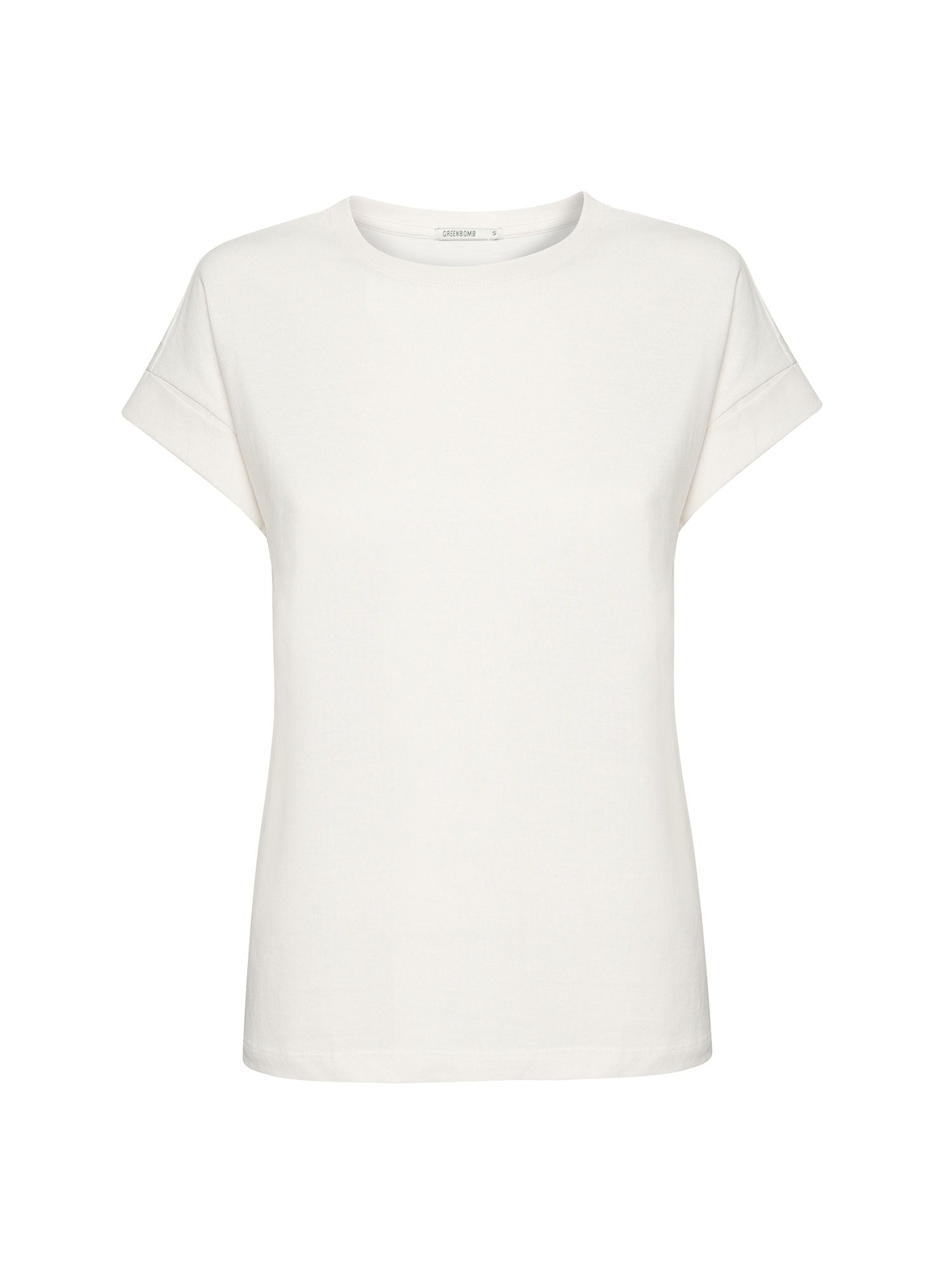 Moonstone: Sportliches T-Shirt aus Bio-Baumwolle mit Rollup Sleeve für Damen [28799]