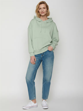 Muted Mint: Lässiger Hoodie aus Bio-Baumwolle für Damen [28836]