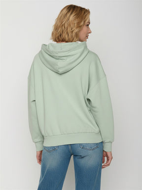 Muted Mint: Lässiger Hoodie aus Bio-Baumwolle für Damen [28837]
