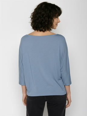 Coral Blue: Gemütliches Longsleeve aus Viskose (LENZING™ ECOVERO™) Mix für Damen [28894]