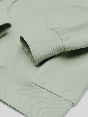 Muted Mint: Lässige Sweatjacke aus Bio-Baumwolle für Damen [28982]